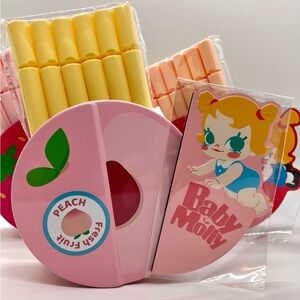 PEACH Baby Molly Fruity Aroma Series Magnetic Sealing Clip Storage Box Set
